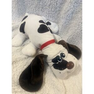 Soft Toy Plush Pound Puppies Dog. White with Brown Spots and Ears 17"
